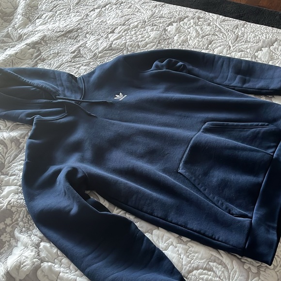 Medium Men’s Blue Adidas Hoodie Perfect Condition - Picture 2 of 3